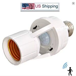New Smart Motion Sensor Light Bulb Holder E27 Automatic LED Switch AC 110V 220V